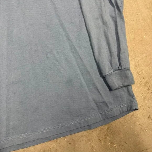 Vintage Stussy Hoodie Pullover Glitter Logo Blue Lightweight Cotton Medium - Picture 6 of 10